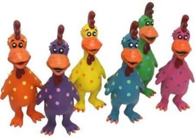 Multipet Latex Chicken Globken Dog Toy Assorted