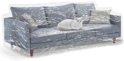 KEBE Clear Thicker Couch Cover for Pets Heavy Duty Cat Scratch Sofa