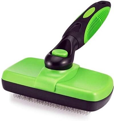 Tminnov Self Cleaning Slicker Brush for Long Haired Dogs Retractable