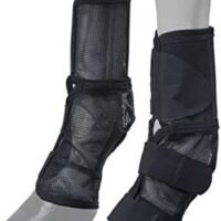 CHALLENGER 1 Pair Equine Horse Fly Boots Contoured Neoprene Black