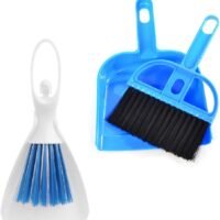 PIVBY Mini Hand Broom and Dustpan Sand Scooper Set Cage Cleaner for