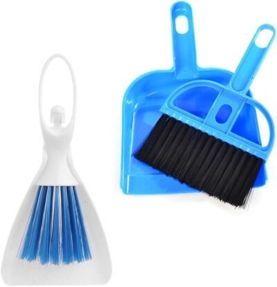 PIVBY Mini Hand Broom and Dustpan Sand Scooper Set Cage Cleaner for
