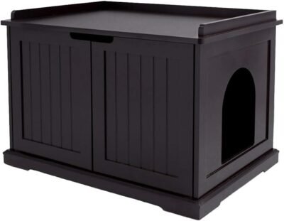 unipaws Designer Cat Washroom Storage Bench Litter Box Cover with