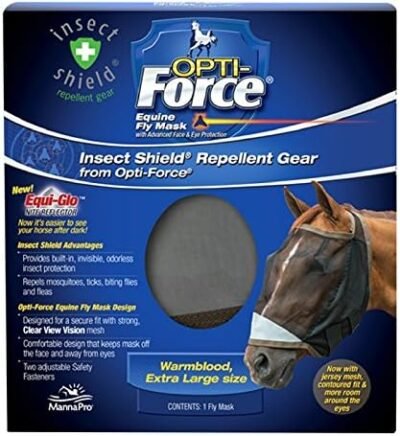 Opti-Force Equine Fly Mask Repellent Geat XL