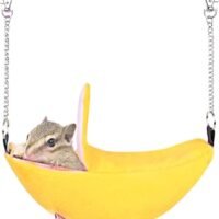 KUDES Hamster Hammock Small Animals Breathable Mesh Hanging Bed Mat