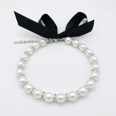 PetFavorites Ombre Pearls Dog Necklace Collar Jewelry for Small Dogs