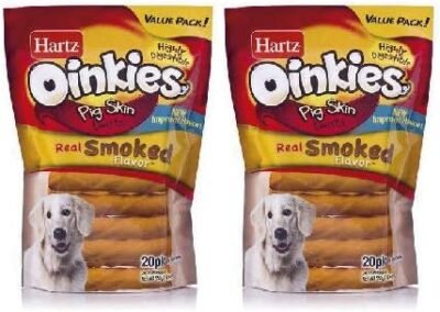 Hartz Oinkies Pig Skin Twists Chews