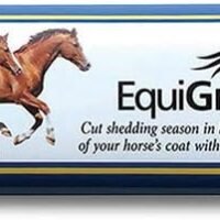 EquiGroomer Self-Cleaning Deshedding Grooming Horse Tool Brush Curry