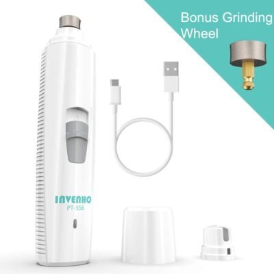 INVENHO Pet Nail Grinder Electric Paw Trimmer Clipper Small Medium