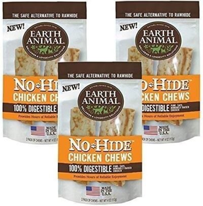 Earth Animal No-Hide Chk Chw 4 Inches - 6 Total3 Packs with 2 per Pack