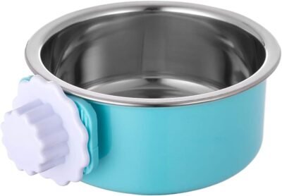 Ordermore Crate Dog BowlStainless Steel Removable Hanging Food Water