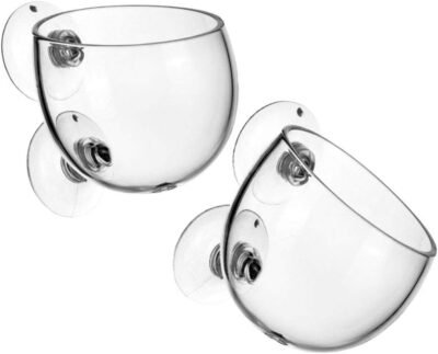 Tfwadmx Plant Pot Aquarium Decor Aquatic Plant Cup with 2 Suction Cup