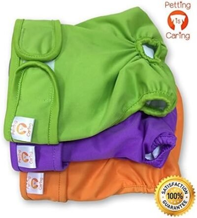 PETTING IS CARING Dog Diapers Washable & Reusable Female and Male Dog