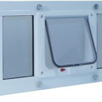 Ideal Pet Products Aluminum Sash Window Pet Door Adjustable to Fit