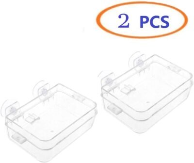 Tfwadmx 2 Pcs Chameleon Bowl Reptile Feeding Food Water Dish Gecko