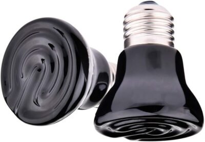 MD Lighting 50w Reptile Heat Lamp Bulb 2 Pack Pet Infrared Ceramic