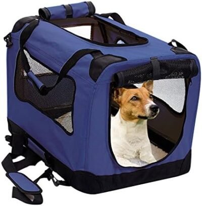 2PET Foldable Dog Crate - Soft Easy to Fold & Carry Dog Crate for