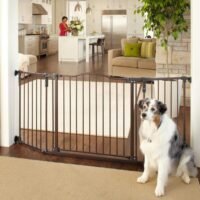 North States MyPet 72' Extra Wide Windsor Arch Gate Provides safety