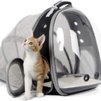 halinfer Expandable Cat Backpack Space Capsule Bubble Transparent