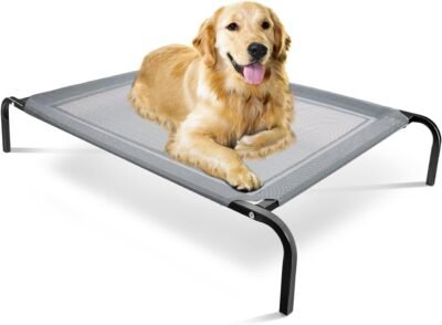 Paws & Pals Elevated Dog Bed Portable Raised Pet Cot Platform with