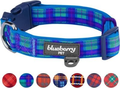 Blueberry Pet 7 Patterns Soft & Comfy Scottish Plaid Neoprene Padded