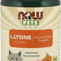 NOW Pet Health L-Lysine Supplement Powder Formulated for Cats NASC