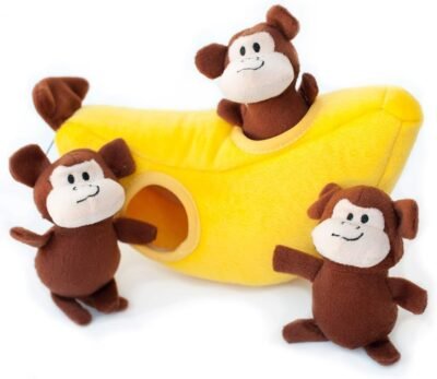 ZippyPaws - Zoo Friends Burrow Interactive Squeaky Hide and Seek