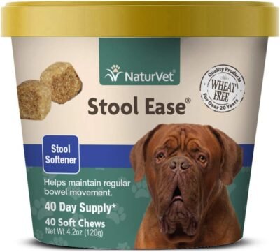 NaturVet Stool Ease for Dogs 40 Soft Chews Helps Maintain Regular