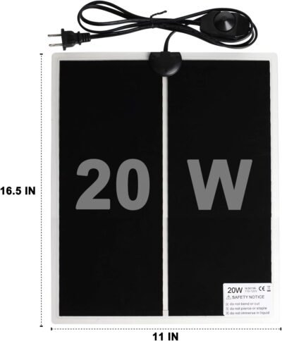 WUHOSTAM 20W 1653 Inch x 11 Inch Reptile Heating Pad Warmer with