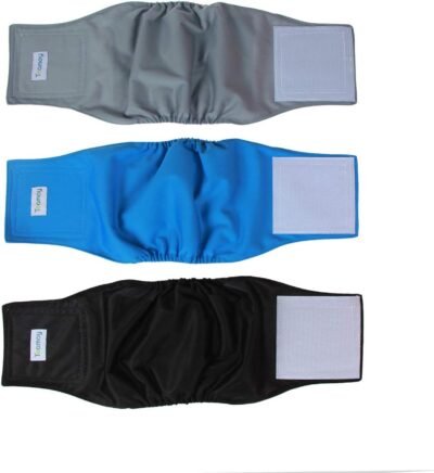 Teamoy Reusable Wrap Diapers for Male Dogs Washable Puppy Belly Band