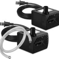 2 Pcs Mini Submersible Water Pump 50 GPH 3W for Aquarium Fish Tank