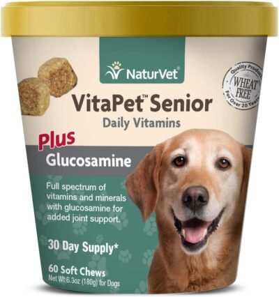 NaturVet VitaPet Senior Daily Vitamins for Senior Dogs Plus