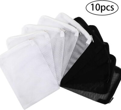 DEPEPE 10pcs Aquarium Filter Bags 5pcs Black 5pcs White for Activated
