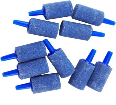 yueton Pack of 10 Cylinder Aquarium Bubble Air Stone Fish Tank Aerator