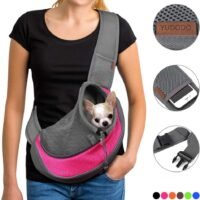 YUDODO Pet Dog Sling Carrier Breathable Mesh Travel Safe Sling Bag