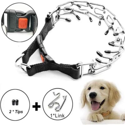 Supet Dog Prong Collar Dog Choke Pinch Training Collar with Quick