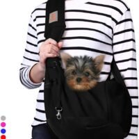 TOMKAS Small Dog Cat Carrier Sling Hands Free Pet Puppy Outdoor