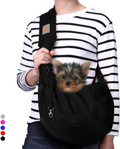 TOMKAS Small Dog Cat Carrier Sling Hands Free Pet Puppy Outdoor