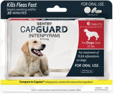 SENTRY Capguard nitenpyram Oral Flea Control Medication 25 lbs and
