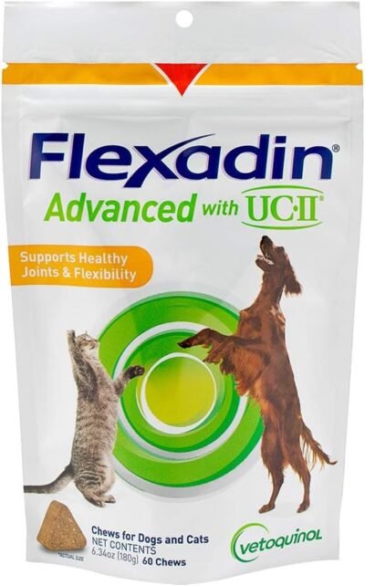 Vetoquinol Flexadin Advanced with UC-II for Dogs & Cats for Joint &
