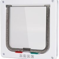 Depets Medium Cat Flap Door with 4 Way Lock Outer Size 75' x 78'