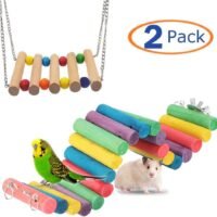 Hamster Bridge Rabbit Bunny Wood Swing Small Pet Ladder Stand
