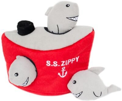 ZippyPaws - Sea Buddies Burrow Interactive Squeaky Hide and Seek