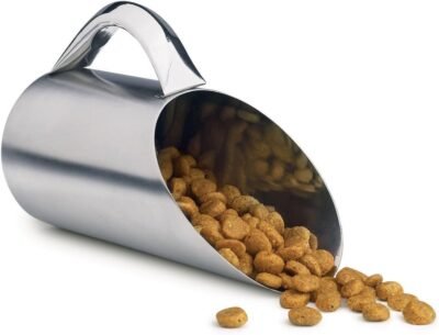 Pet Studio Stainless Steel Matte Finish Pet Scoops Convenient Scoops