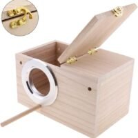 PIVBY Bird Nests Box for Cages Parakeet Breeding Box Wood Budgie