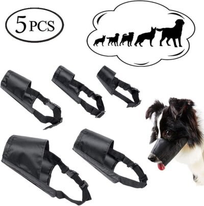 ewinever Dog Muzzles Suit Adjustable Breathable Safety Small Medium