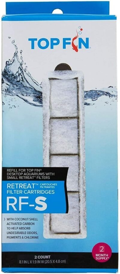 Top Fin Retreat RF-S Filter Cartridges Small Refill for Desktop