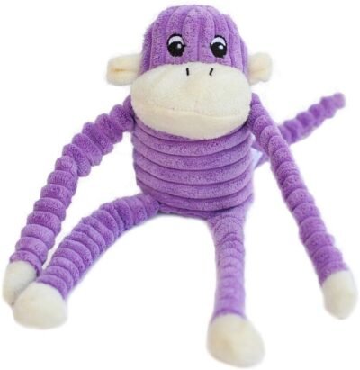 ZippyPaws - Spencer The Crinkle Monkey Dog Toy Squeaker and Crinkle