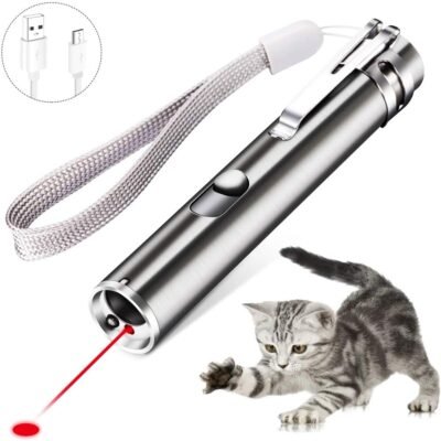 Meilostk Cat Interactive Toy Wand USB Rechargeable Training Tool with