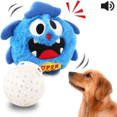Petbobi Upgrade Dog Toys Interactive Monster Plush Giggle Ball Shake